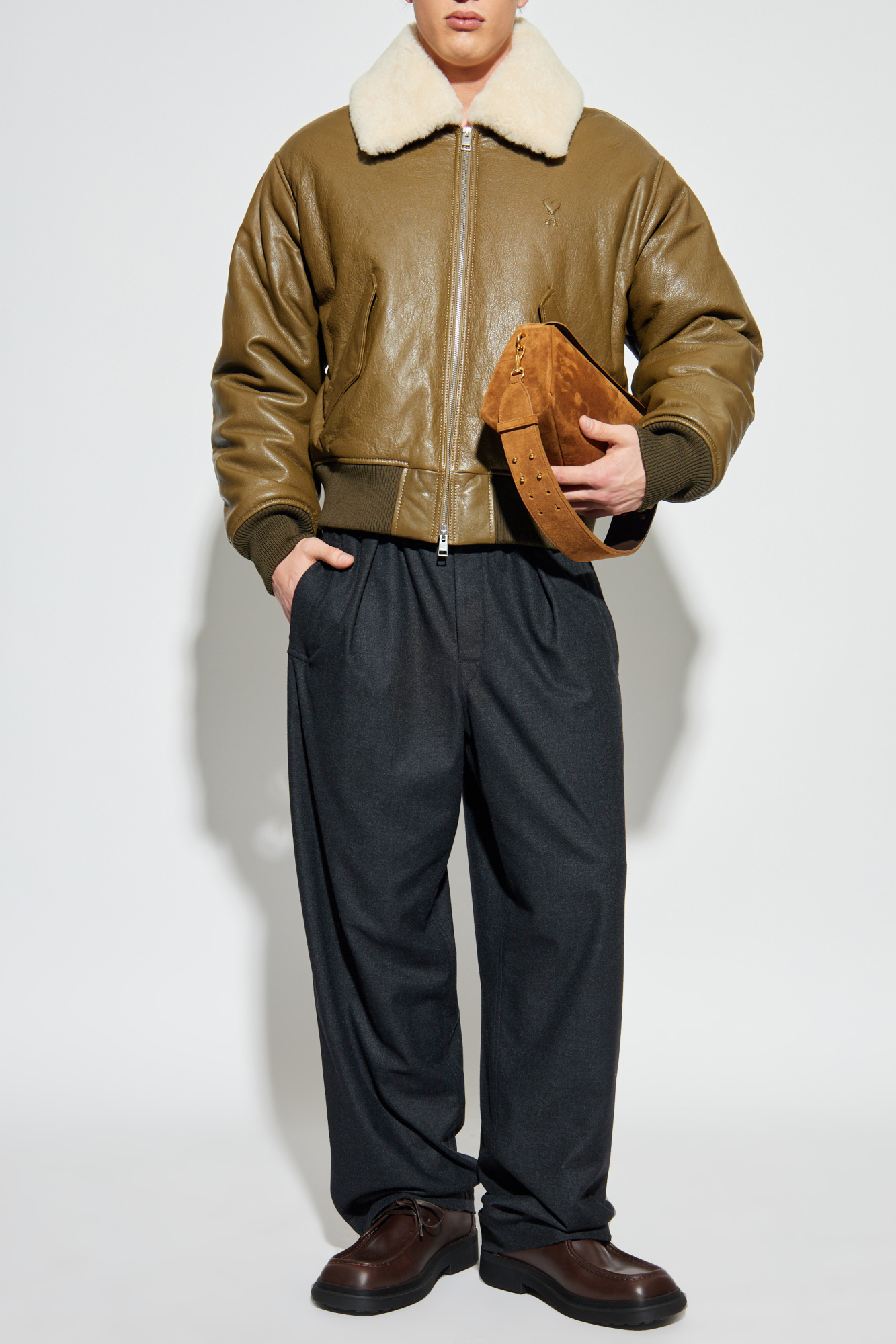 Ami Alexandre Mattiussi Leather jacket | Men's | Vitkac